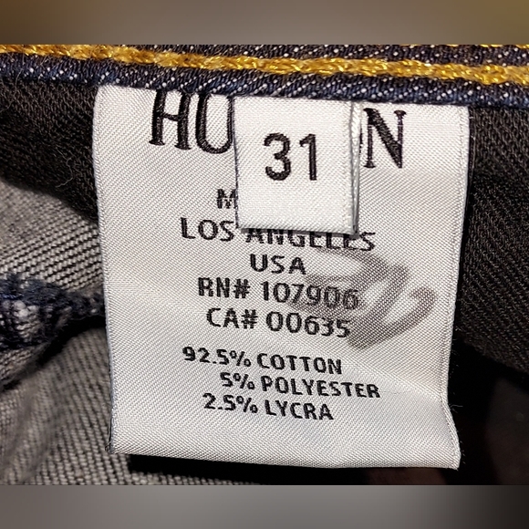 Hudson Dark Wash Collin Skinny Jeans Size 31 Like New - Picture 4 of 9